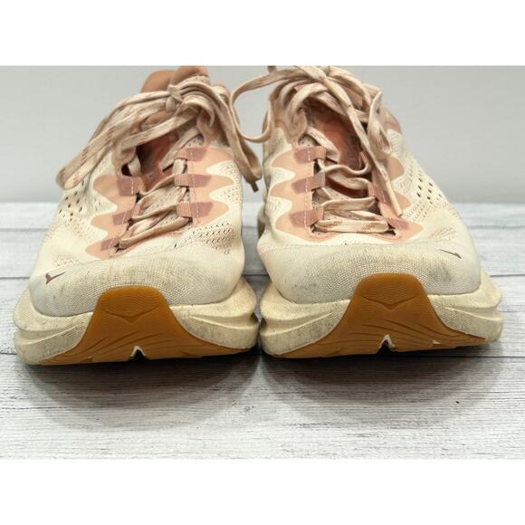 HOKA Womens Vanilla/Sandstone Logo Lace Up Kawana 2 Sneaker Shoes US Size 11B - Picture 8 of 11